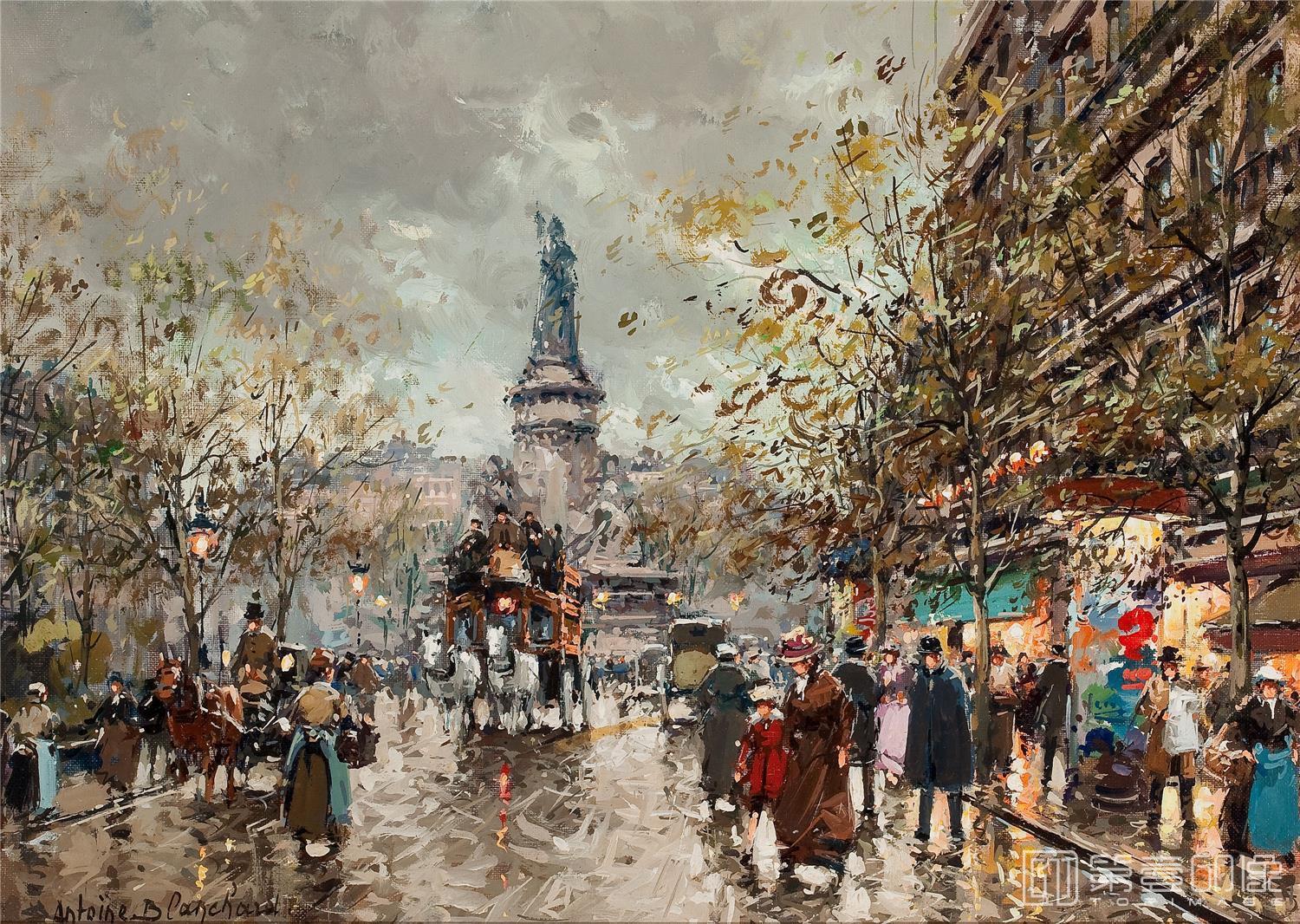 油画-安托万·布兰乍得 Antoine Blanchard作品-052